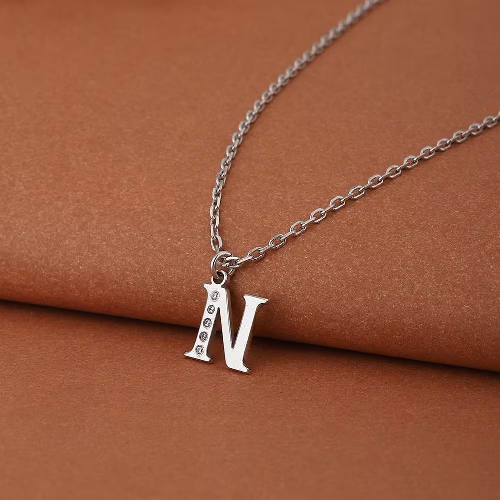 Silver Alphabet Ornaments