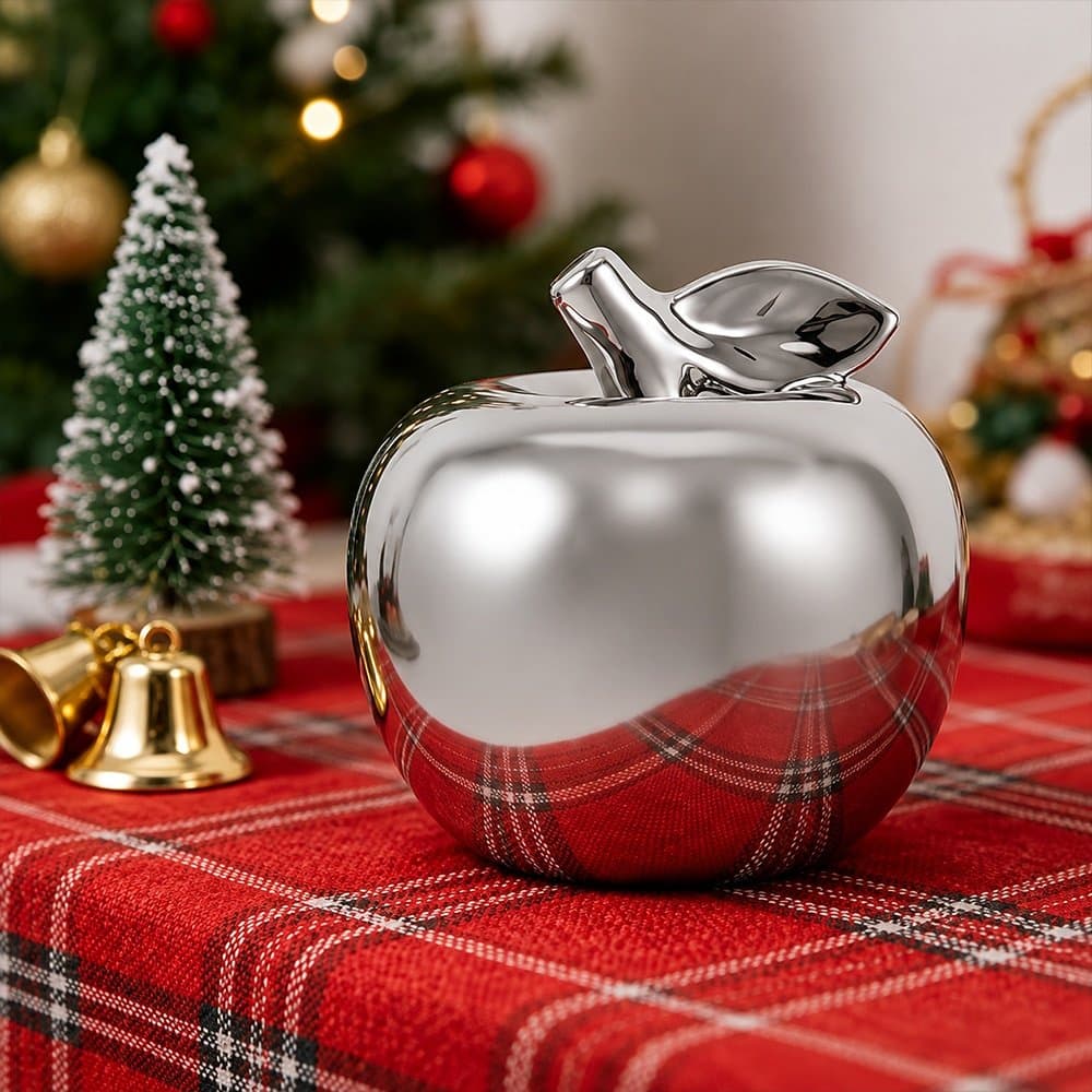 Silver Apple Ornament