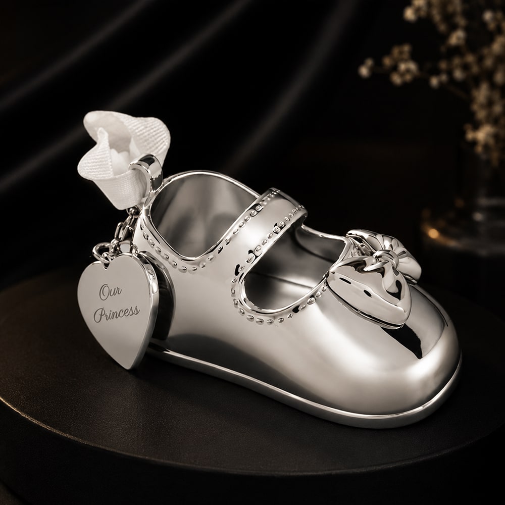 Silver Bootie Ornament