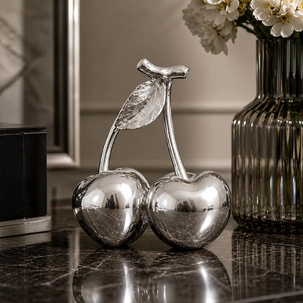 Silver Cherry Ornament