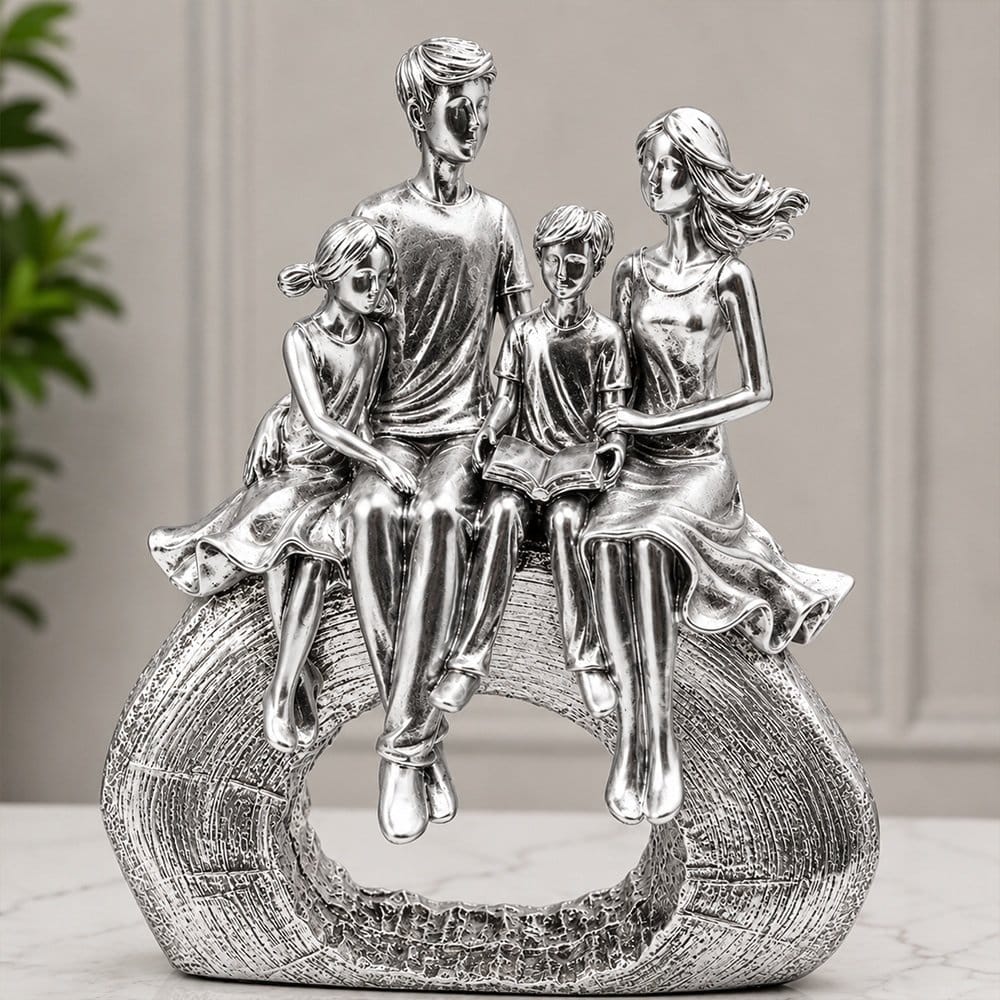 Silver Family Ornament