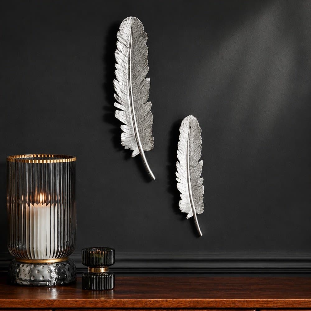 Silver Feather Ornament
