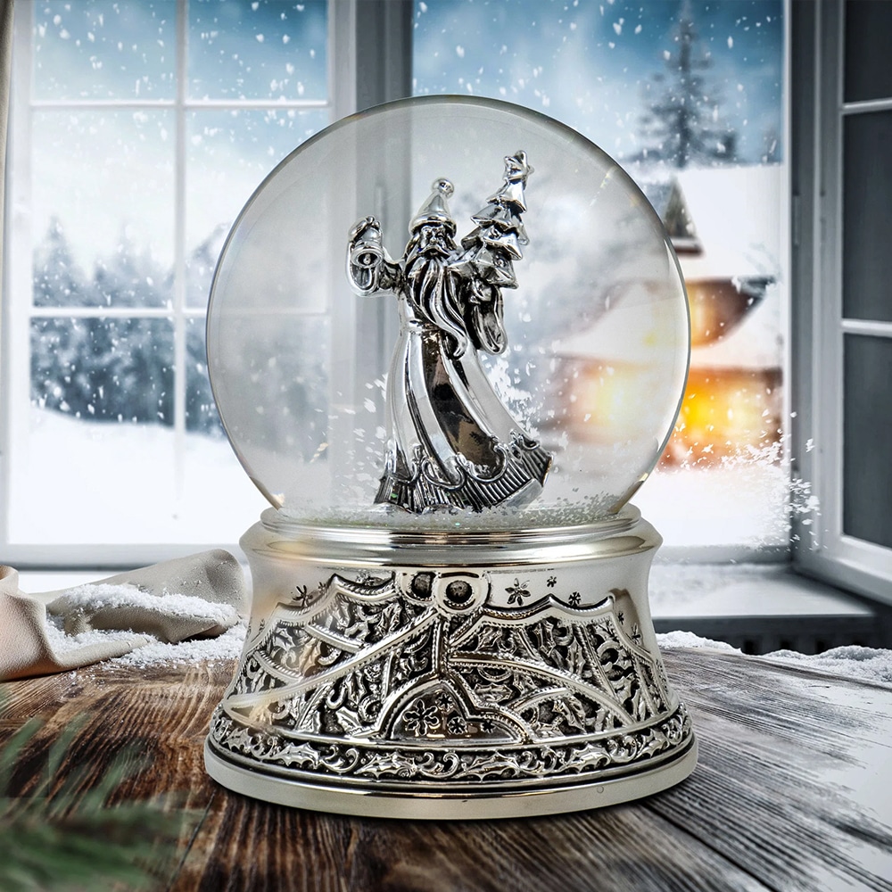 Silver Globe Ornament