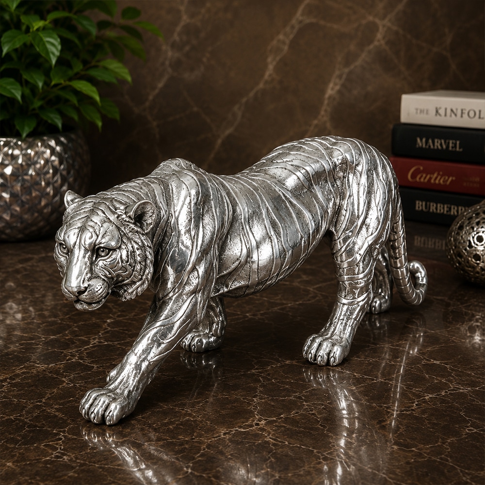 Silver Tiger Ornament