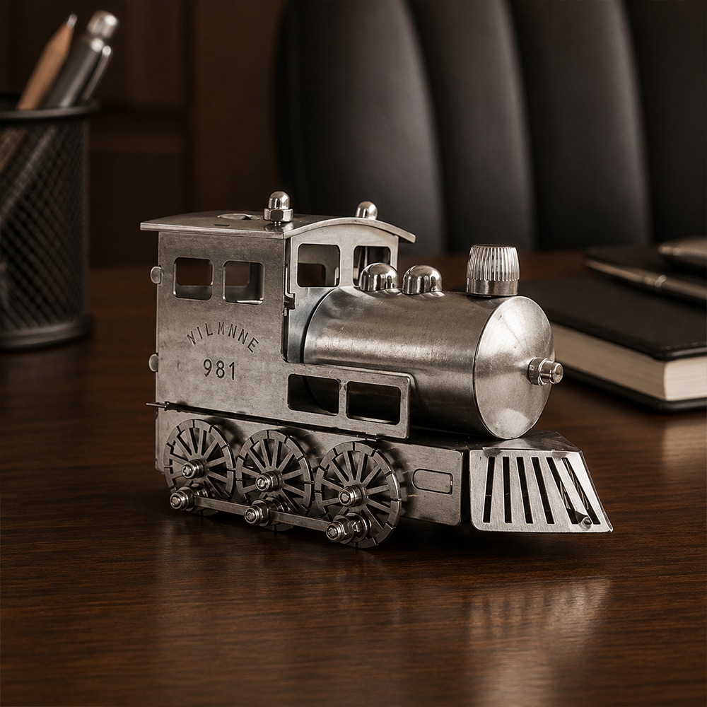 Silver Train Ornament