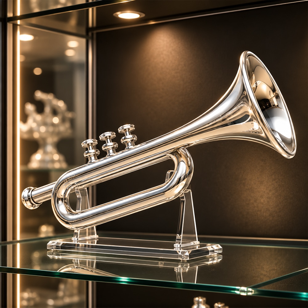 Silver Trumpet Ornament