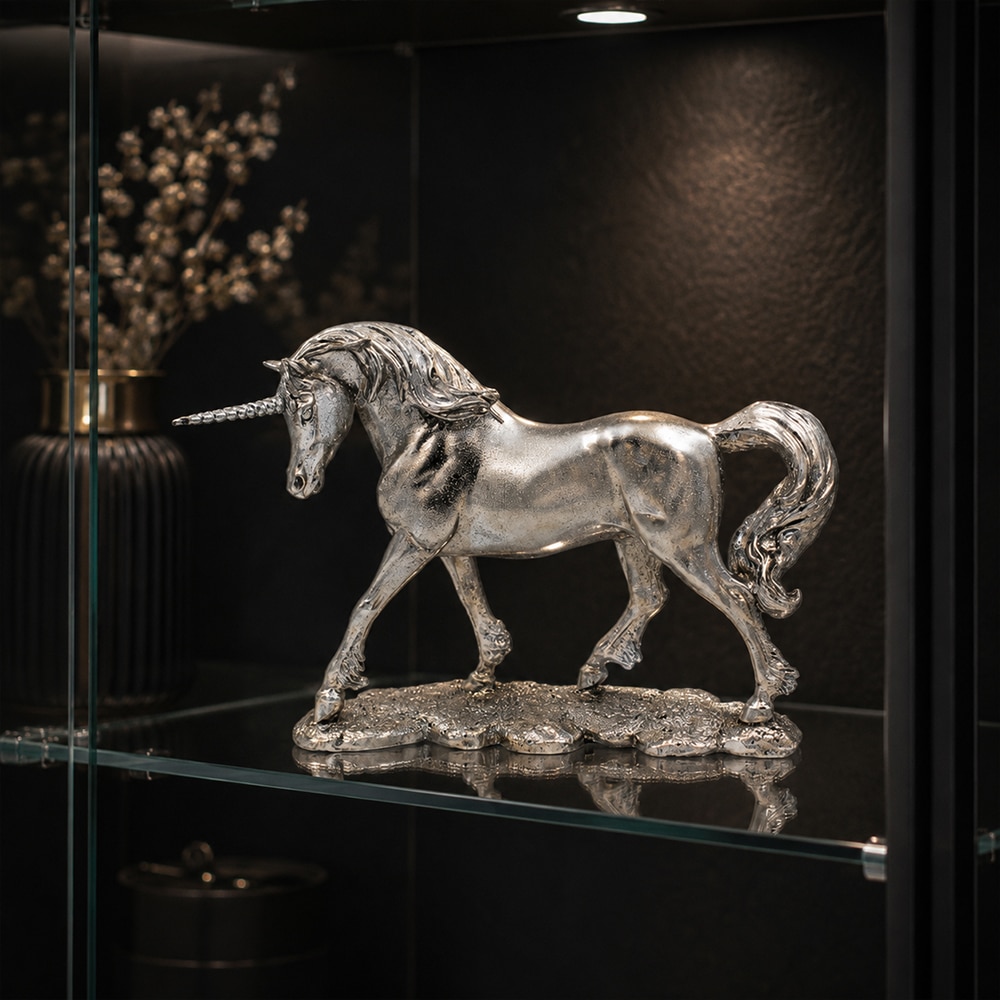 Silver Unicorn Ornament