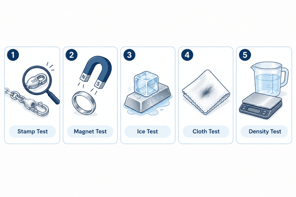 Five Silver Testing Methods
