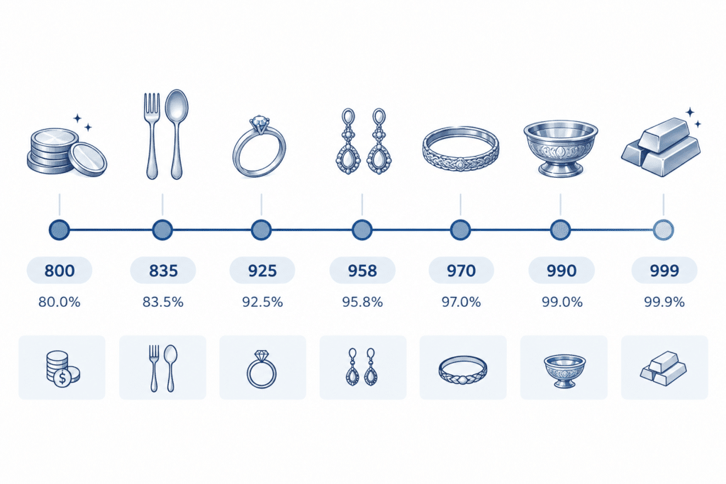 Silver Purity Grades Infographic